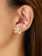 1pc Butterfly Design Earring Zinc Alloy Sai Feel